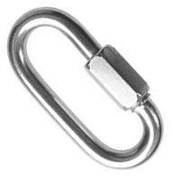 Edelstahl Kettenverbinder in 5 Ø/Größen Schraubverbinder Schotschäkel Kettenglied (Ø 4mm)