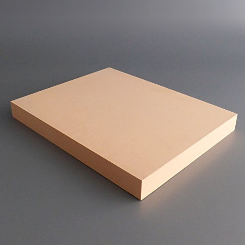 LOBOTEC HWS Werkstoff für Modellbau & Architektur, HWS B470 apricot 500 x 245 mm mit 50 mm Stärke, Alternative zu Schaumstoffplatte, Styroporplatten & Ureol, feine und homogene Oberfläche Bauen
