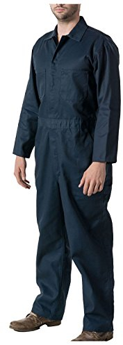 GRS Mens C2 Dark Navy Work Overall - Protective Coverall Workwear Boiler Suit for Mechanics Workshop Warehouse College Student Garages DIY (XL - 47 Chest)