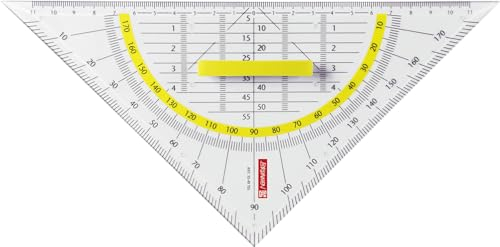 10X BRUNNEN Geometrie-Dreieck 22cm Griff klar