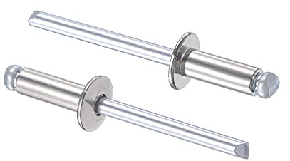 sourcing map Blindnieten, 304 Edelstahl Zugnieten Kerndekoration Nieten 5 mm Durchmesser 13 mm Grifflänge Silberton, 50 Stück