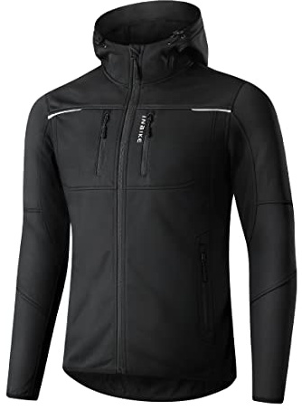 INBIKE Giacca Softshell Uomo Invernale Giacca Ciclismo Uomo Invernale Impermeabile Giacca Trekking Corsa Running Bici Running Bicicletta
