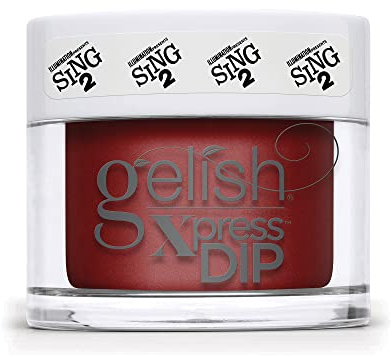 Gelish Holiday SING 2 Xpress Dip Powder Collection (Red Shore City Rouge) Featuring ColorFusion Technology, Odor-Free, Vitamin-Infused Formula, and Up to 21 Days of Chip-Free Wear, 1.5 ounce