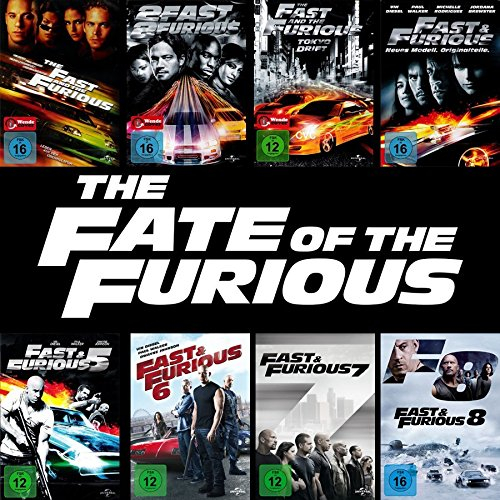 Fast and the Furious 1-8 (Teil 1+2+3+4+5+6+7+8) Deutsche Originalware [8-Filme-Set]