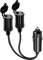 RUNCCI-YUN 12 V/24 V Divisor Encendedor de Cigarrillos,Cable de Extensión para Mechero de Coche, Toma de Mechero para Coche 1 a 2 Enchufe de Encendedor 2 vías Toma de Mechero para Coche Dual
