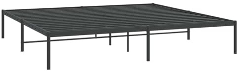 vidaXL Sängram metall svart 200x200 cm, säng, metallsäng, metall sängram, sängar, metallsängar, metall sängramar, gästsäng, gästsängar, enkelsäng