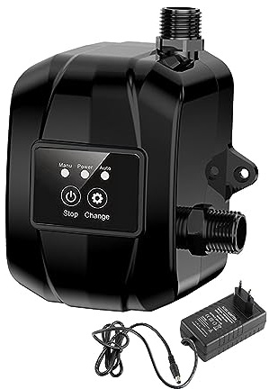 Bomba elevadora de presión de agua automática, controlador de presión, bomba presurizadora de agua portátil 150PA para calentador de agua, ducha, negro