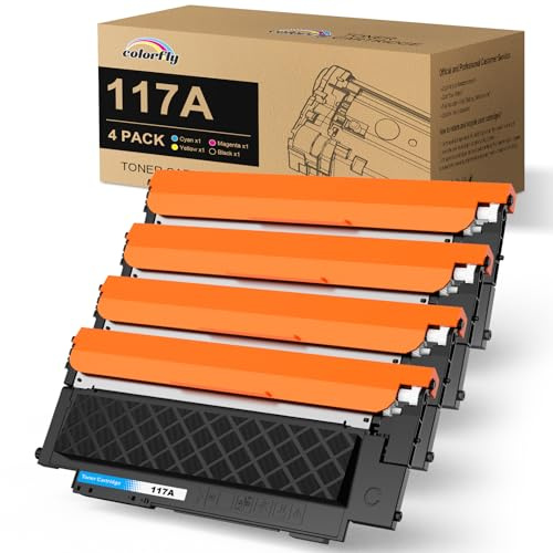 colorfly 117A Toner Set Kompatibel für HP 117A Toner W2070A MFP 179fwg | Kompatibel für HP Color Laser MFP 179fwg MFP 178nwg 179fnw 178nw 179 178 Laser 150a 150nw 150w W2070A W2071A W2072A W2073A