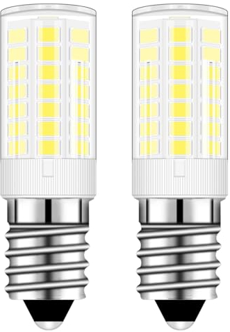 E14 LED Kühlschranklampe, E14 LED Birne 4W Ersatz für 40W Halogenlampen, Kaltweiss 6000K, Kühlschrank Glühbirne 460LM, Nicht Dimmbar,Lampe für Dunstabzugshaube, Nähmaschine, Salzlampe, 2er Set