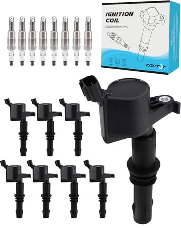 TAUTOY DG511 FD508 Ignition Coil Pack Spark Plug Platinum 8PCS (4.6L 5.4L 6.8L) 1999-2009 For Ford Expedition Explorer F150 F250 F350 F450 F550 Super Duty Mustang,For Lincoln Mark Navigator