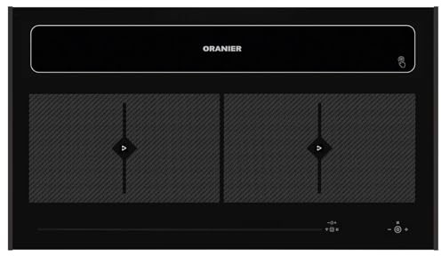 Oranier Flächeninduktion KFL 2094 mit Abluft & Umluft Kochfeldabzug 90 cm - großes Induktionskochfeld inklusive schwarze Kochfeld-Seitenleisten