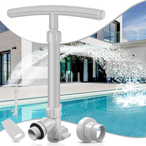 Fontaine de Piscine pour piscines Hors Sol et creusées, Refroidisseur d'arrosage à Double pulvérisation, Fontaine à Cascade réglable à 360°, Refroidissement et Relaxation, Accessoires de Natation