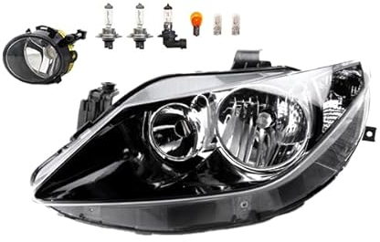 Johns, Scheinwerfer Halogen Front passend für Seat Ibiza 6J 03/2008-02/2012 H7 H7 Links + Nebelscheinwerfer + Leuchtmittel