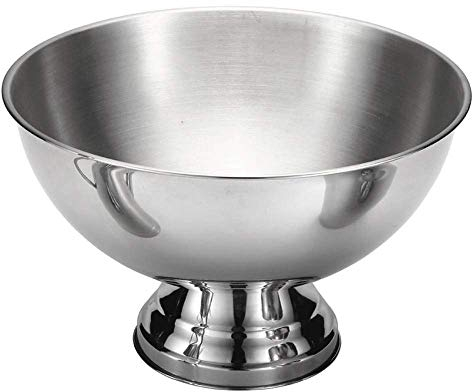 CRBUDY Eiskübel, Eiskübel mit Deckel und Eiszange, hohe Eisschale aus Edelstahl, Metall, Bar, Bier, Wein, großer Eiskübel für