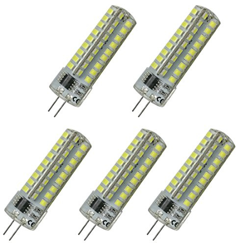 Aoxdi 5 Stück Dimmbar G4 LED Lampen Leuchtmittel 6W, Kaltweiß, LED Birne | 72 smd 2835 SMD LED Lampe Dimmbar G4, AC220-240V