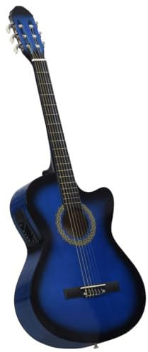 Haushaltsartikel, Western-Klassiker-Gitarre mit Cutaway-Gitarre mit Equalizer, 6 Saiten, Blau, Anzugmöbel