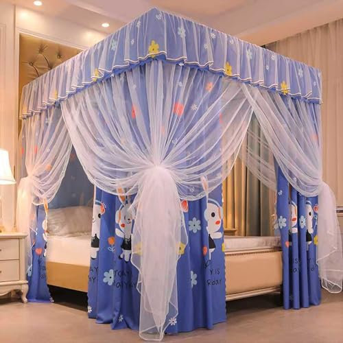 003,200 * 220cm, Bettvorhänge Für Doppelbetten, Betthimmel Mit Eckpfosten Für Mädchenbetten, Erwachsenenschlafzimmer, Kinderzimmer, Moskitonetz Für Einzel-/Doppel-/Queensize-/Kingsize-Betten