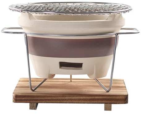 Hibachi Grill Barbecue Au Charbon De Bois Compact Extérieur Et Intérieur De Table Barbecue BBQ À Charbon De Bois Portable Avec Poignée Parfait Pour La Cuisine D'arrière-cour De Patio De Camping(L)