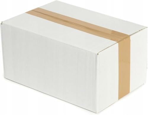 WePack 25 Stück Faltkarton 300x200x150 mm Versandkarton E-commerce Karton 1-Wellig 380-400G Weiss Kartonage Verpackung Postkarton Versandschachtel Paket Päckchen