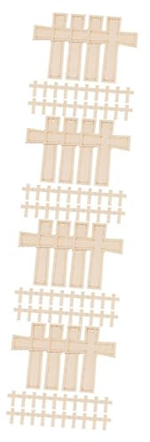 VILLCASE 4 Sätze Holz Kreuzen Matschig Freunde Herstellung Gefälligkeiten Schild Bastelset Basteln Für Holzspielsachen Holzausschnitte Kreuzen Holzhandwerk Bambus Stück * 4