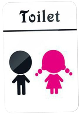 Bambini Bagno Cartello Hotel Home Decor Self-stick Armadio Wall Art WC Segno WC