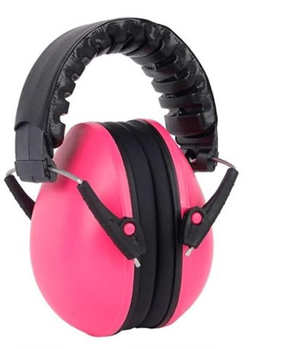 DOMIRA Ear Defenders – Noise Cancelling Ear Muffs For Kids – Hearing Protection, Shooting Ear Defenders, Autism Headphones, Soundproof Ear Muffs For Sleeping, Work & Travel (Pink)