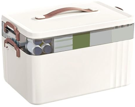 Box di medicinali di grandi dimensioni - scatola di stoccaggio domestica a più livelli, contenitore di strumenti di grande capacità | Medicina portatile, scatola di farmaci per viaggi, accessori per l