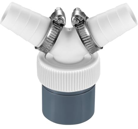 Adaptador de desagüe para lavavajillas y lavadora, doble conexión en Y, con salida para tubo de 40 mm de diámetro y entrada Ø18-24 mm, juego para lavadora, lavavajillas, secadora y mangueras de jardín
