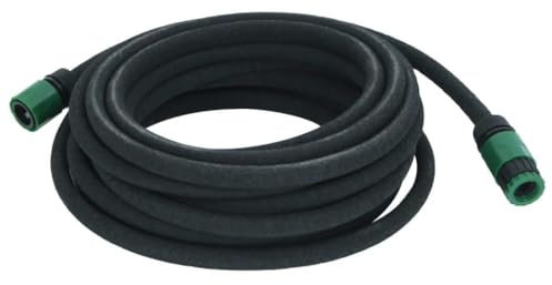 Item-Garden - Tubo flessibile per irrigazione e irrigazione, 1,5 cm, 10 m, in gomma, per prato e giardino, colore: nero