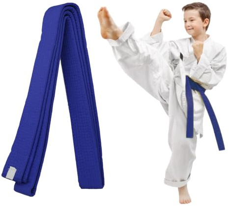 COYUN 1 pcs Ceintures D'arts Martiaux, Bleu Ceintures de Judo, Ceinture de taekwondo professionnelle pour karaté ceinture de sport Ceinture Accessoire de sport de combat Taekwondo, 220cm