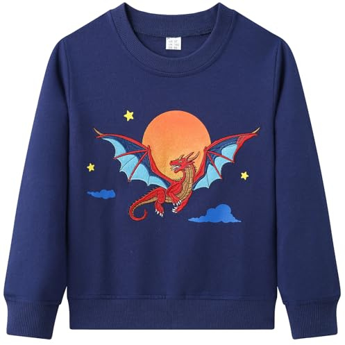 Dinopjs Jersey para niño, sudadera cálida para niños, dibujos animados clásicos, tractor, dinosaurio, dragón volador, caballero, arco iris, oso polar, árbol de Navidad, camisetas deportivas de algodón
