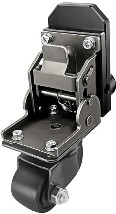 Accesorios de rueda delantera de acero inoxidable de alta capacidad para cajas de herramientas rodantes, carga de 200 libras, caja de herramientas ergonómica plegable con construcción de acero
