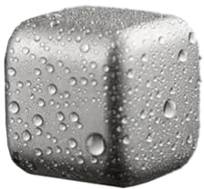 kokdid Cubos de hielo de metal para bebidas, práctica herramienta de enfriamiento, whisky, piedra, inoxidable, accesorios de limpieza, cubos de refrigeración