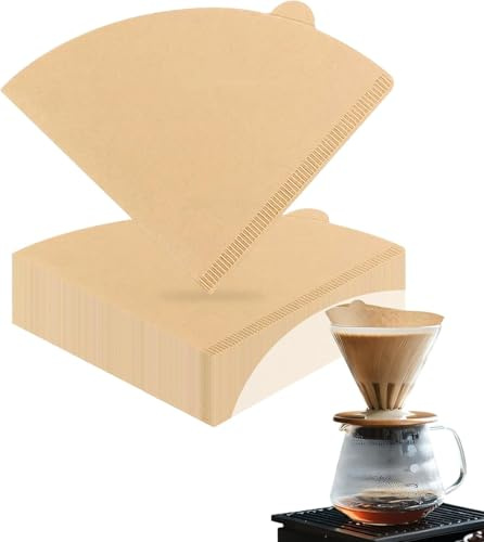 150pcs for v60 Coffee Filters Coffee Filter Papers Coffee Paper Filters Filter Coffee Disposable Unbleached Compatible for Coffee Dripper, V-Shaped Drip Tip, Coffee Machines(1-4 Cups)