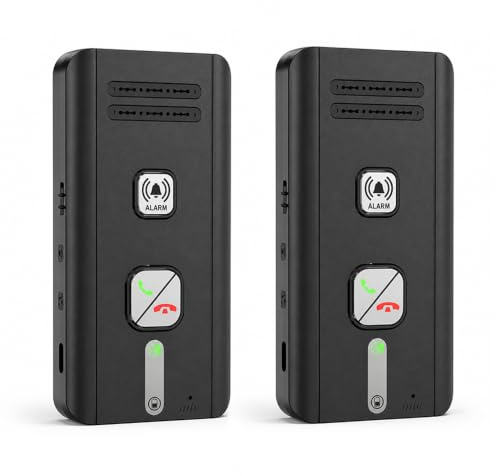 Gegensprechanlage, HOVCEH 2 Pack 500m Sprechanlage, 2 Wege Kabelloses Gegensprechanlagen, Intercom System für Zuhause Patienten Senioren, Notruf