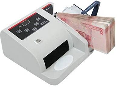 Sedelkontroll, Money Counter Machine V10 Bärbar Pengarräkningsmaskin Fake Bankenotes Detection Cash Forficit Detector