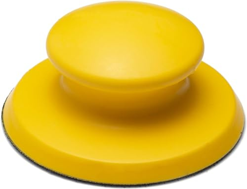 Glass Polish 5 inch (125mm) Hand Sanding Block - Hook & Loop Handheld Sanding Pad