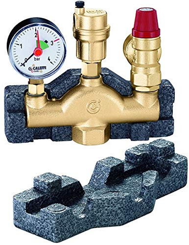 Caleffi 302634 Kesselsicherheitsgruppe bis 100kW Sicherheitsgruppe Anschlußgruppe Druckbegrenzungsventil für Heizung