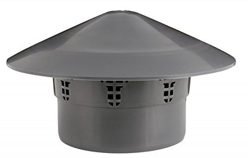Waste Pipe Terminal Vent Sewage Aerator Soil System Air Vent Grille Tube Cover Cap (75mm, Grey)