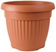 Prosper plast korintisk stil rund planterare/blomkruka (40 cm, terrakotta)