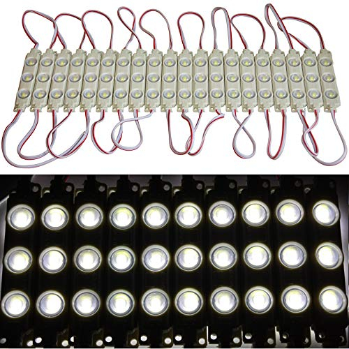 100x Injektion Module Modul 1,5W SMD LED Chip IP 65 Beleuchtung Werbetechnik Schaukästen (neutralweiß 7000-7500K)