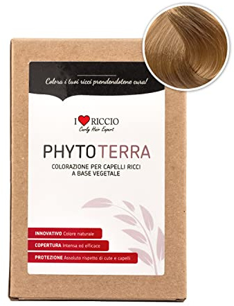 I Love Riccio PhytoTerra Colorazione per Capelli Ricci a Base Vegetale, Colore Capelli Naturale, Tonalizzante Capelli Ricci, Ravviva e Rafforza i Riflessi, Nuance Sabbia, 80 g