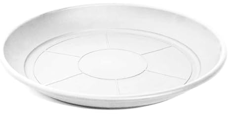 AC - Plato para Maceta Mediterranea - Fabricado en Polipropileno - Ideal para el Hogar, Plantas, Jardín, Decoración. - Cuidado de Plantas - Forma Redonda - Ø 48,4 cm - Color Blanco