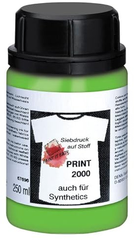 PAINT IT EASY NEU Siebdruckfarbe DEKAPRINT 2000 Neon, 250 ml, Neon-Grün