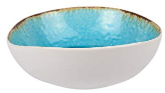 COSY TRENDY 6272041C Laguna Keramikschale Azur, 19 cm x 17,5 cm x 6 cm, 6 Stück