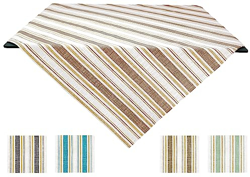 Lashuma Stofftischtuch 80x80 cm, Mitteldecke waschbar, viereckige Tischdecke im Landhausstil