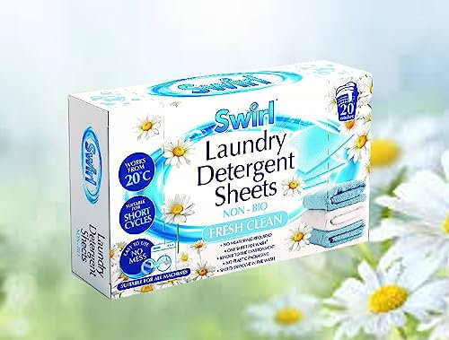 SWIRL Laundry Detergent Sheets Fresh Clean