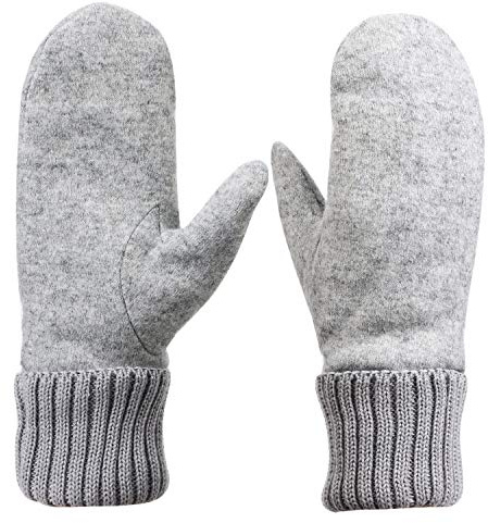 SIQITECH Fausthandschuhe Damen Winter Strickhandschuhe Fleece Gefütterte Winterhandschuhe Verdicken Warme Fäustlinge Winddicht Wollhandschuhe Weich Damenhandschuhe für Fahrrad Ski Laufen Outdoor