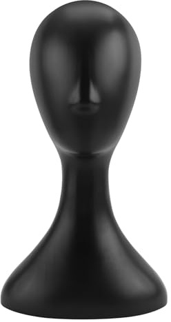 Dropfree Lady hoch Kunststoff Kopf Perueckenkopf weiblich Modellkopf Schwarz
