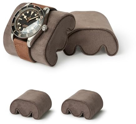 TAWBURY Uhrenkissen – Kleinen Ersatzkissen für unsere Fraser Braun Leder-Uhrengehäuse | Kissen in M-Form, passend für Handgelenke mit einem Umfang von 14,5 bis 17 cm (2er-Pack)